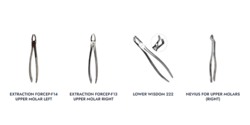 use of dental surgical instrument - Extraction Forceps