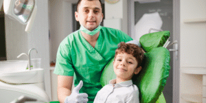 dentist with a kid