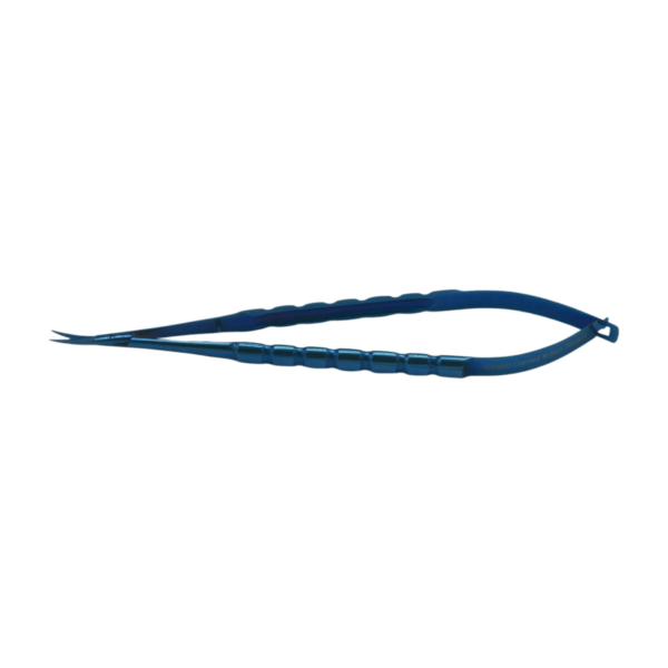 CASTROVIEJO CURVED MICRO SCISSOR CERAMIC 16.5cm (Titanium Coated)