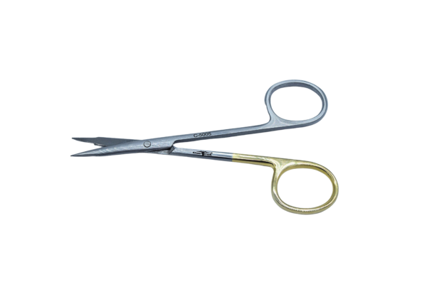 GOLDMANN FOX SERRATED SCISSOR-STRAIGHT, 11.5cm